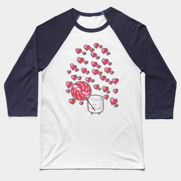 Lovely Marshmello Baseball T-Shirt by Xoiston